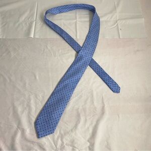 Tasso Elba Blue Geometric Pattern Silk Tie